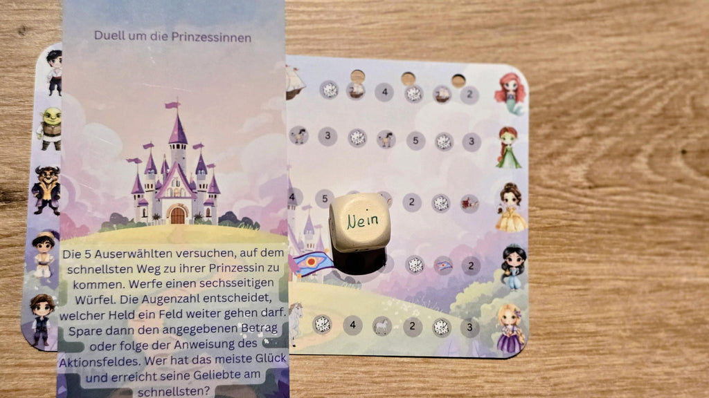 Sparspiel "Duell um die Prinzessinnen - Sparen mit der Umschlagmethode