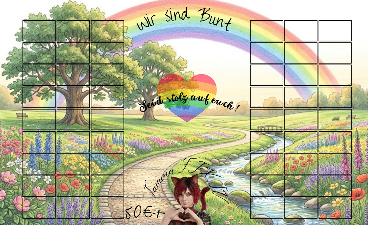 Dashboard "Wir sind bunt" Lose und Abklebechallenge