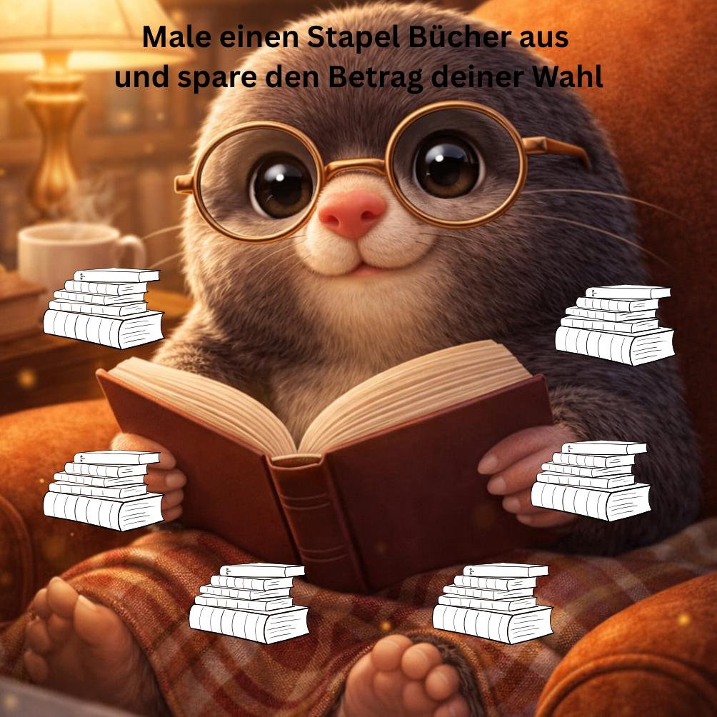 Sparspiel "Professort Buddler" - Rubbeln- Würfeln - Lose - Sparen mit der Umschlagmethode