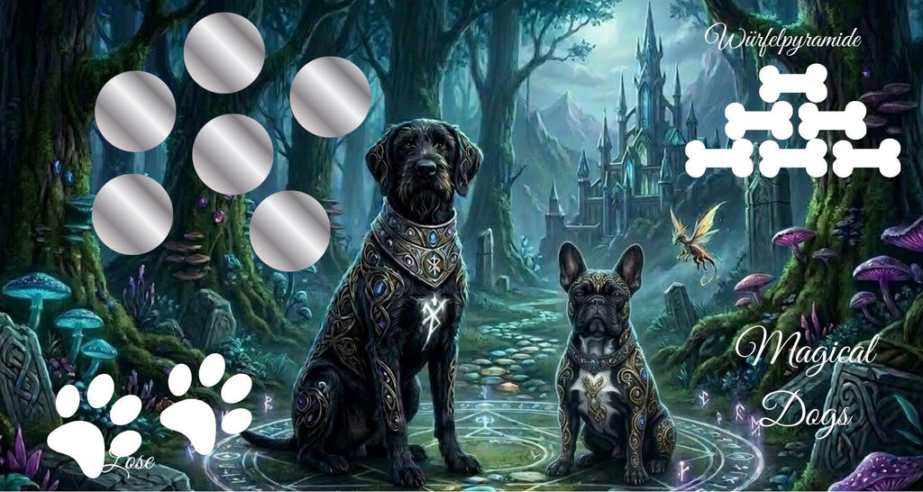 Sparspiel "Magical Dogs"  Rubbelchallenge  - Sparen mit der Umschlagmethode