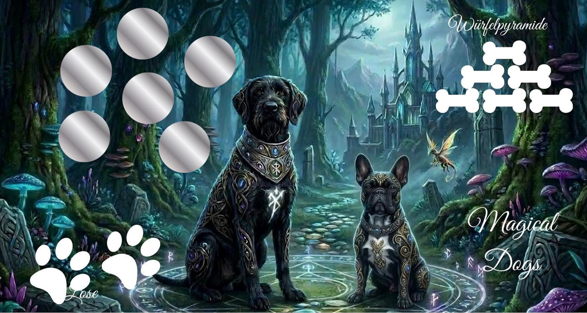 Sparspiel "Magical Dogs"  Rubbelchallenge  - Sparen mit der Umschlagmethode