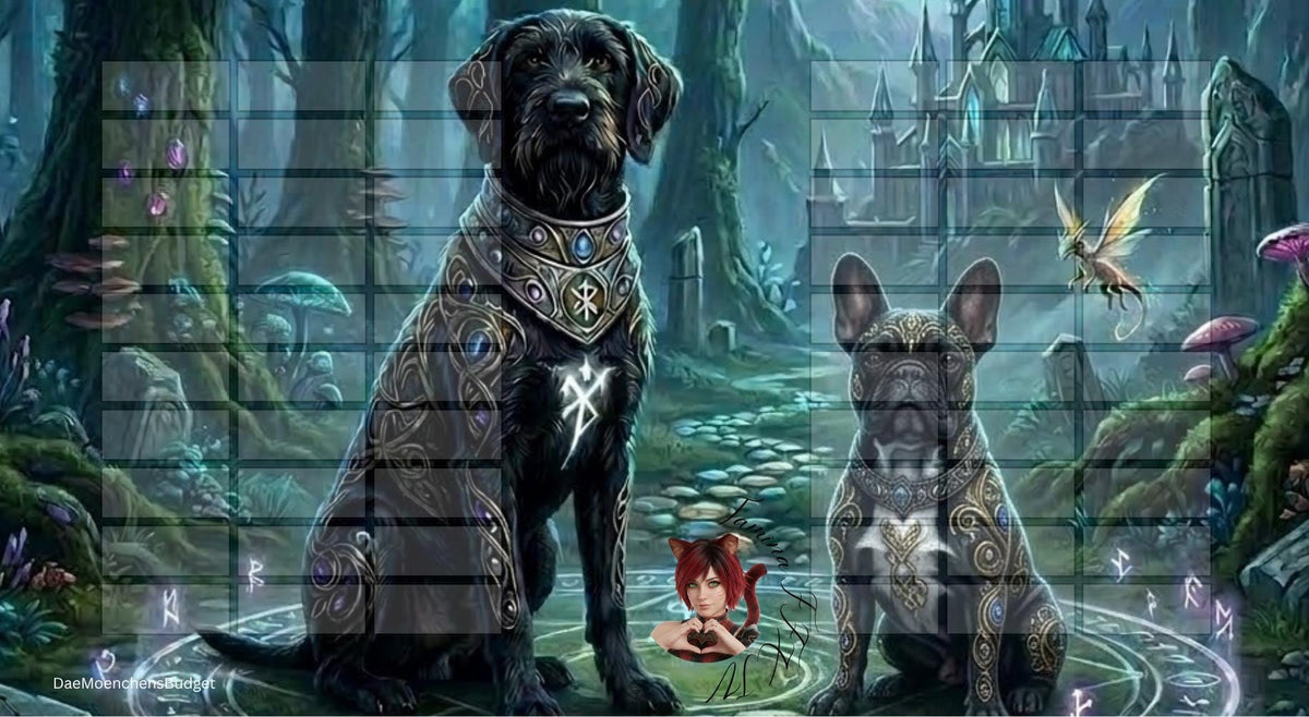 Sparspiel "Magical Dogs"  Rubbelchallenge  - Sparen mit der Umschlagmethode