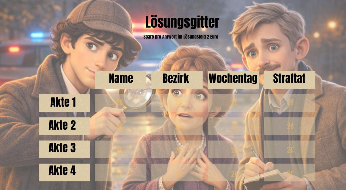 Sparspiel "Logisch" - Rätseln - Sparen mit der Umschlagmethode