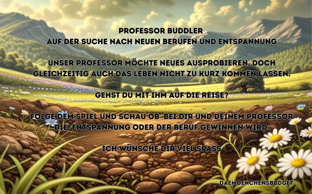 Sparspiel "Professort Buddler" - Rubbeln- Würfeln - Lose - Sparen mit der Umschlagmethode