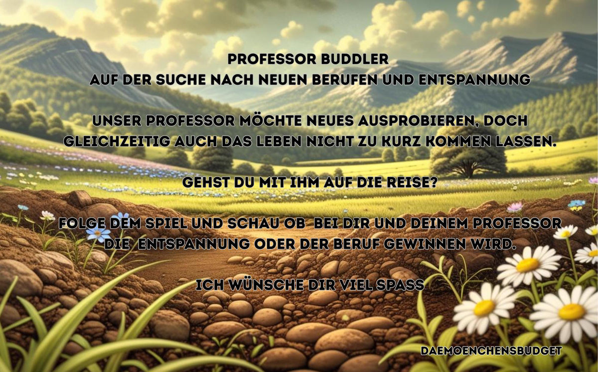 Sparspiel "Professort Buddler" - Rubbeln- Würfeln - Lose - Sparen mit der Umschlagmethode