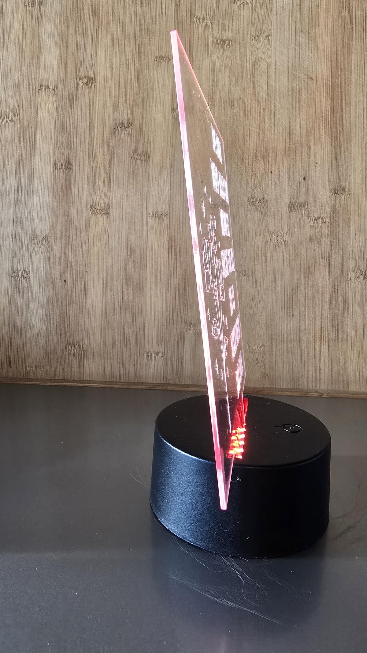 LED Lampe mit graviertem Acrylglas  "Am Ende wird alles gut.."