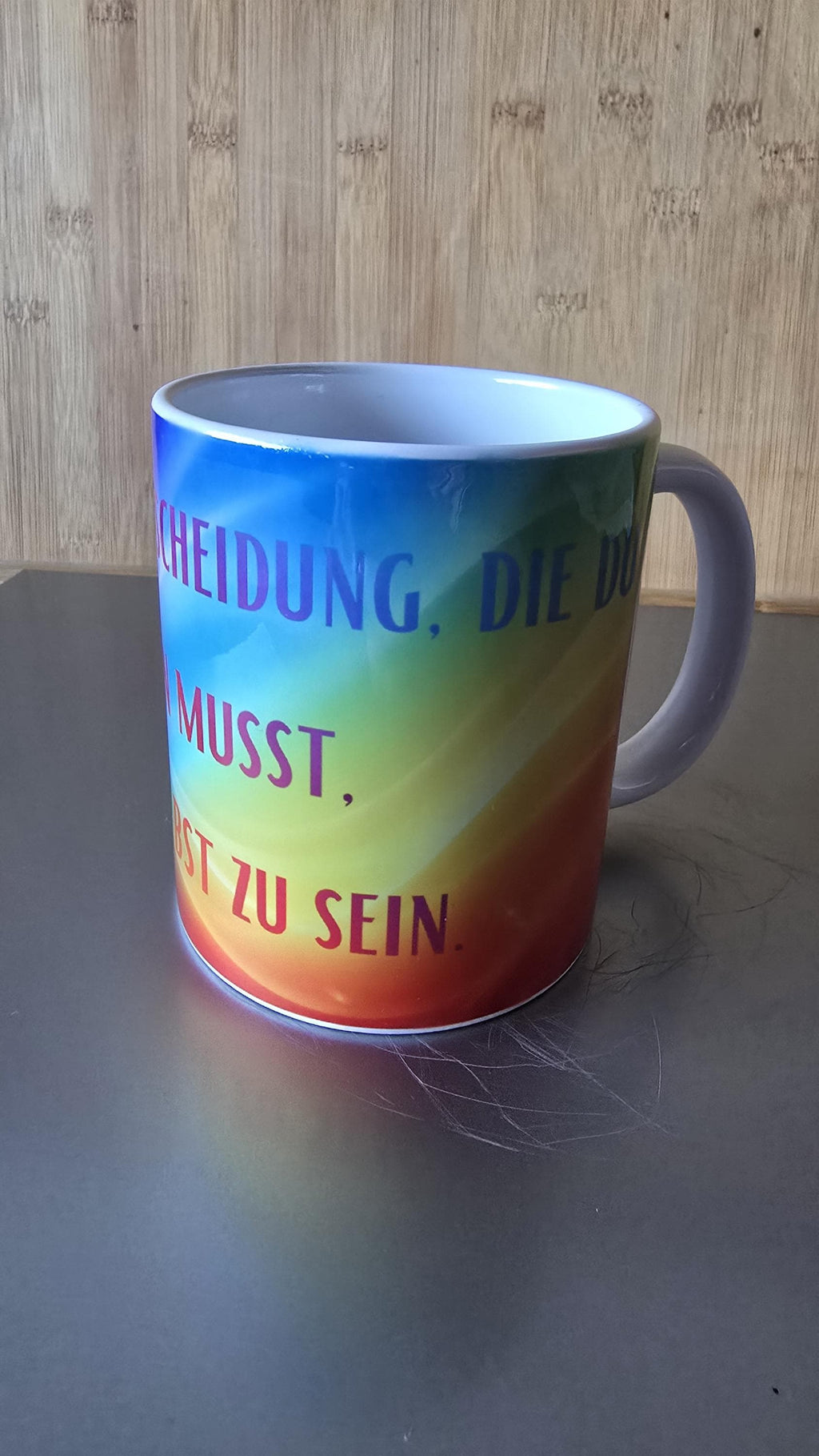 Tasse  "Die einzige Entscheidung, die du treffen musst, ist du selbst zu sein"