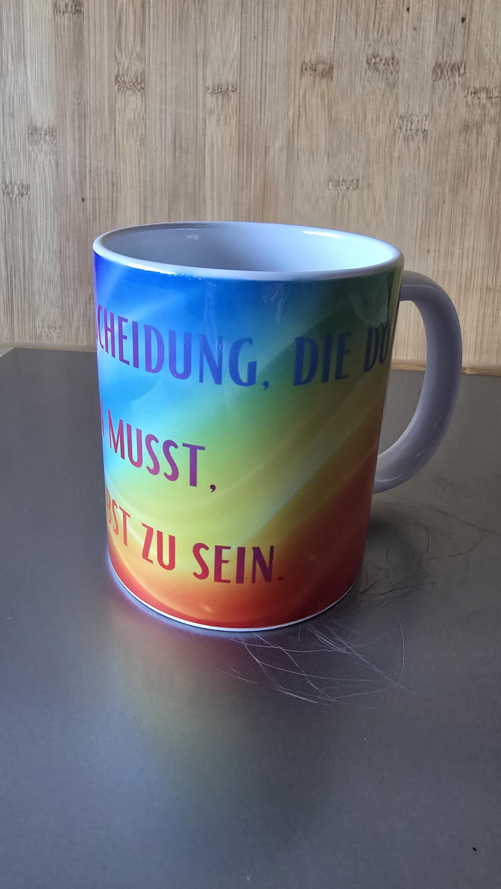 Tasse "Die einzige Entscheidung, die du treffen musst, ist du selbst zu sein"